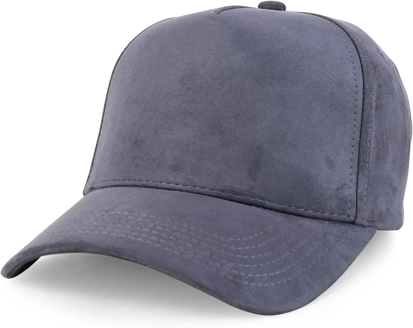 Trendy Apparel Shop 5 Panel Structured Soft Suede Snapback Ball Cap