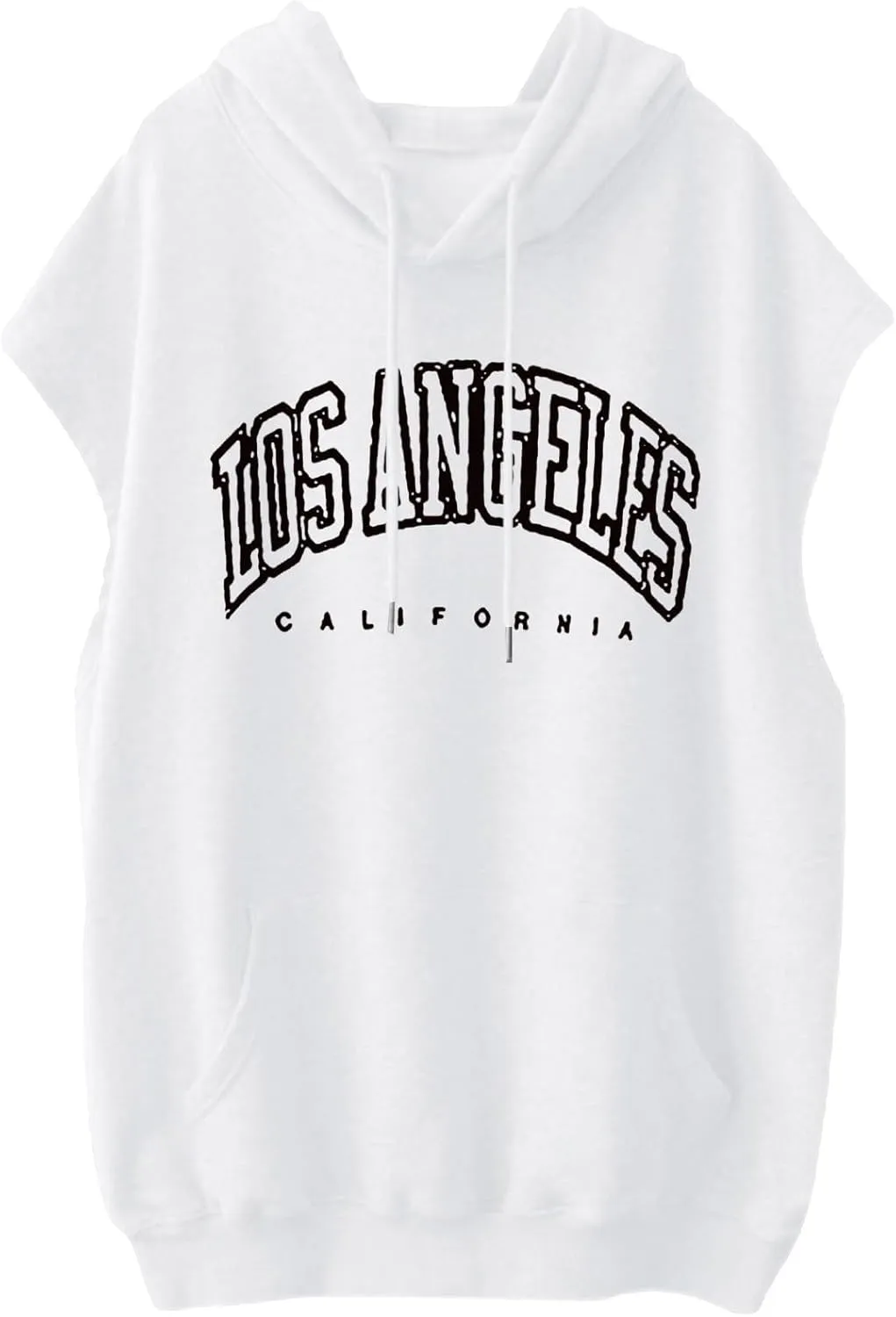 Trendy Los Angeles California Tees Shirts for Women 2025 Hooded Workout Summer Loose Fit Tops Casual Letter Tshirt