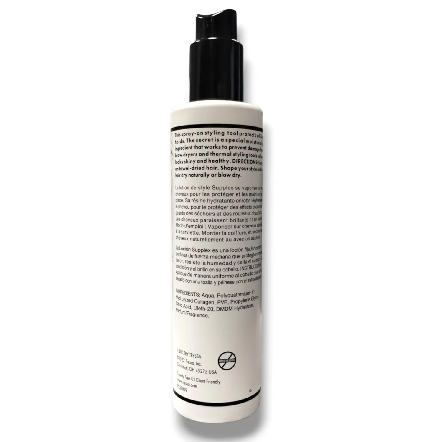 Tressa Supplex Styling Lotion Prevents Heat Damage from Styling Tools, Medium Hold, Light Weight Styling Radiance, 8 fl oz (2 Count)