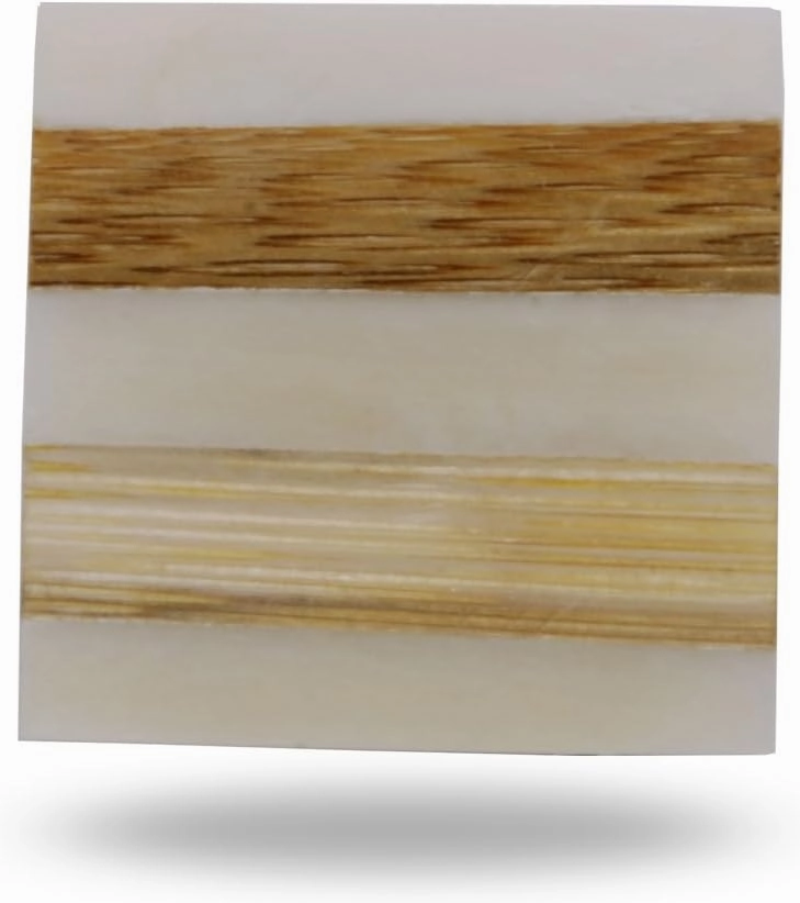 TRINCA-FERRO Set of 12 Striped Square Bone Knobs Kitchen Cabinet Cupboard Door Dresser Wardrobe and Drawer Pull for Bathroom | Bedroom | Office | Kitchen