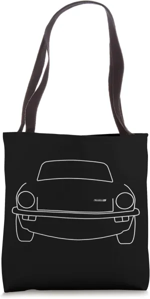 Triumph Spitfire British classic car white outline graphic Tote Bag