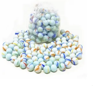 TSY TOOL 1000 Count Bulk Beautiful Premium Player Glass Marble, 5/8" in Bulk, Shooters Sling Shot Ammo for Children (10 Bags)