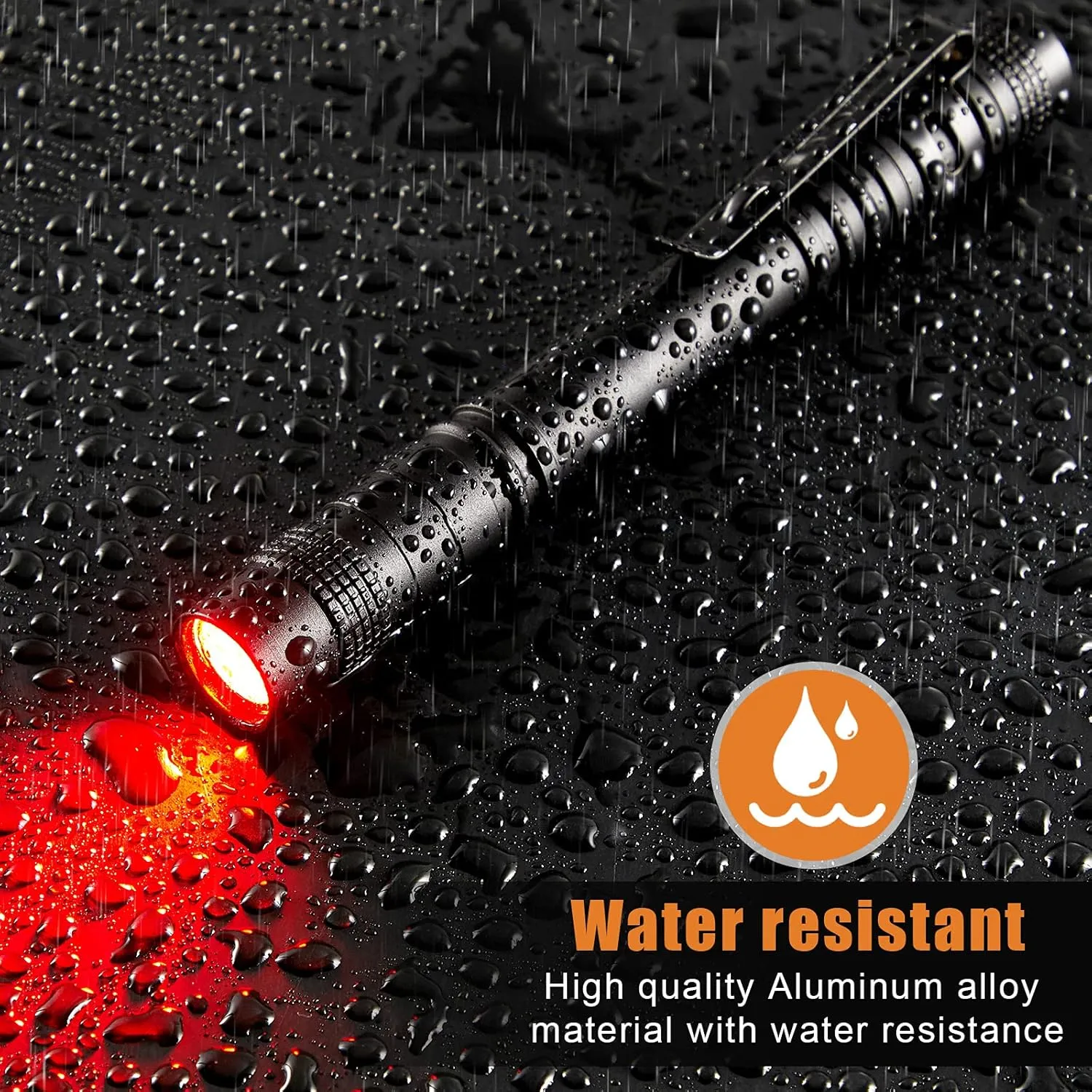 Tuanse 12 Pcs Red Light Flashlight Red LED Flashlight Pen Light Super Bright Torch for Astronomy, Aviation, Night Observation and More