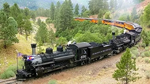 Ucland 1000 Piece Puzzles Train Narrow Gauge Railroad Style 10 Jigsaw Puzzle Toy for Educational