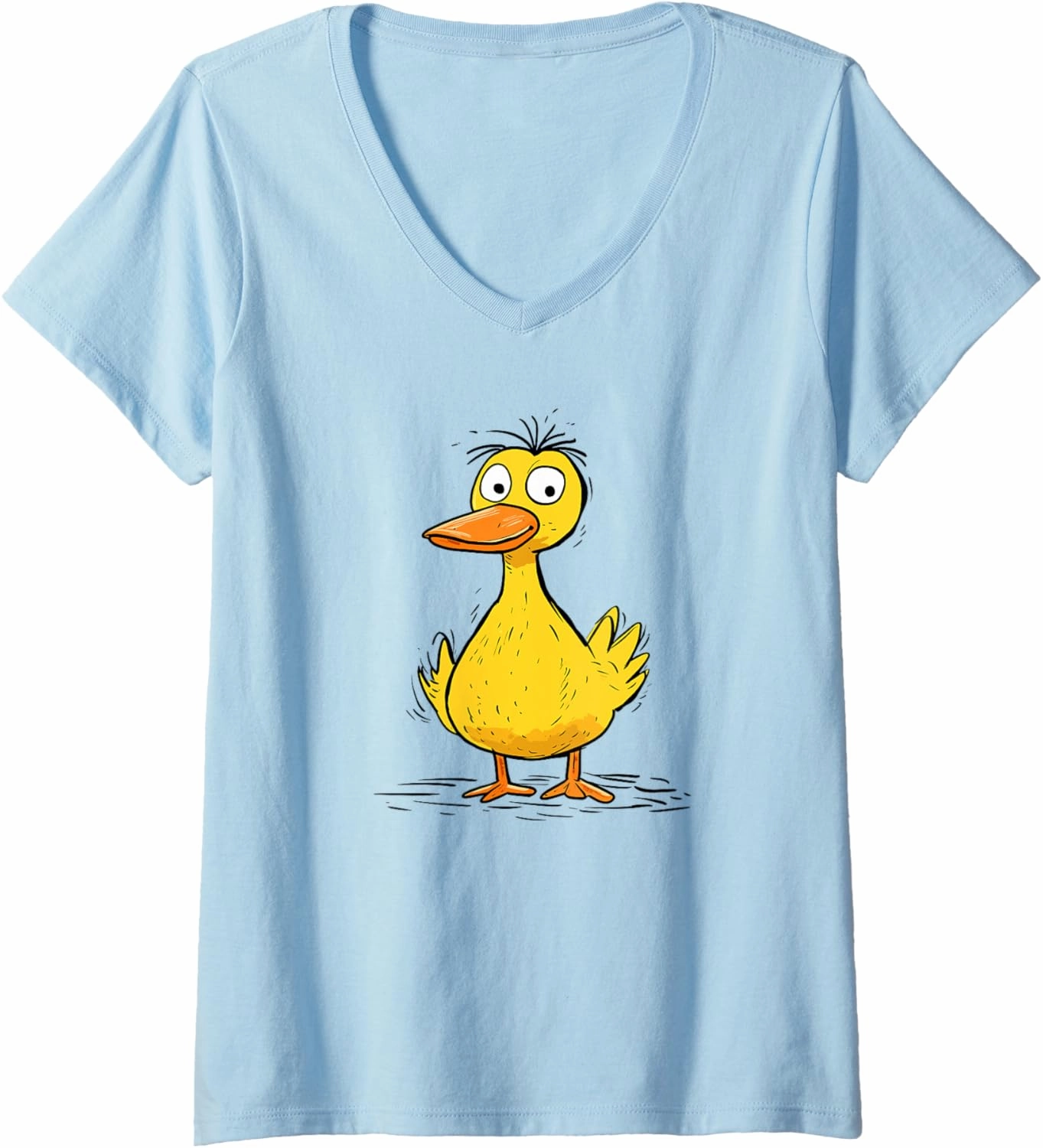 Ugly Cute Duck Lover Kid’s Art Drawing V-Neck T-Shirt