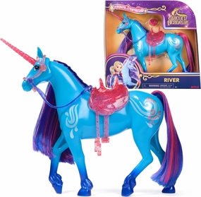 Unicorn Academy, Power of Friendship River with Translucent Saddle & Bridle, 11”, Dolls & Unicorn Toys for Girls Ages 4 and up