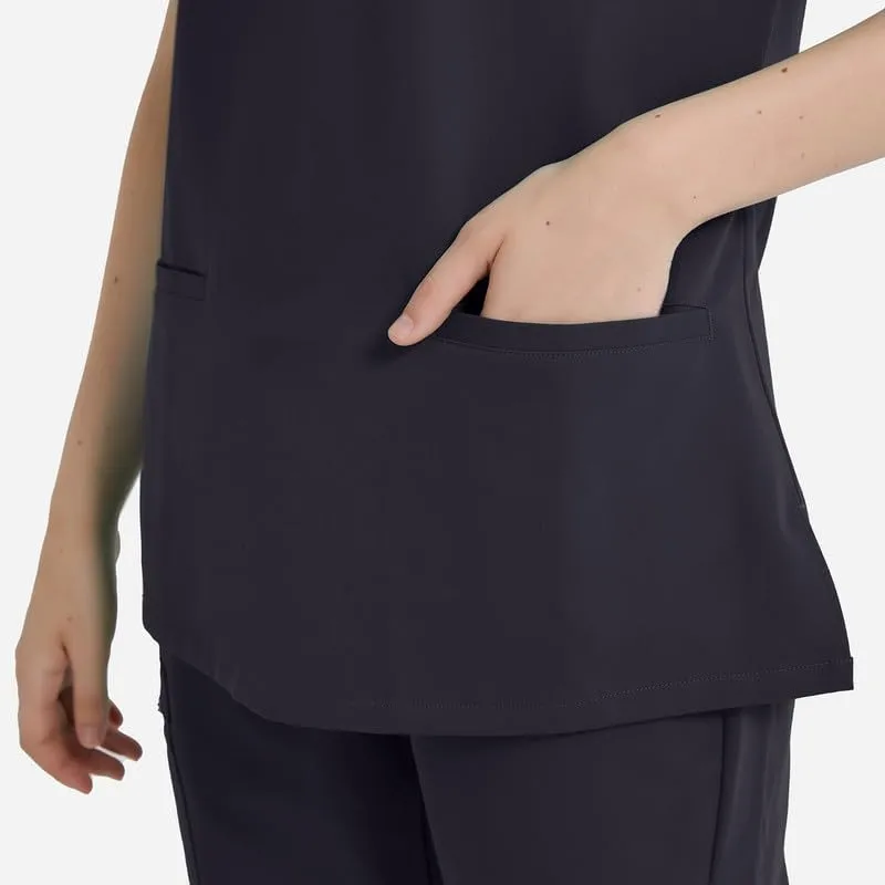 Uniforms World Track Scrubs Set for Women — Classic fit Top & Straight Pants, Yoga Waistband, 9 Pockets, Anti-Wrinkle