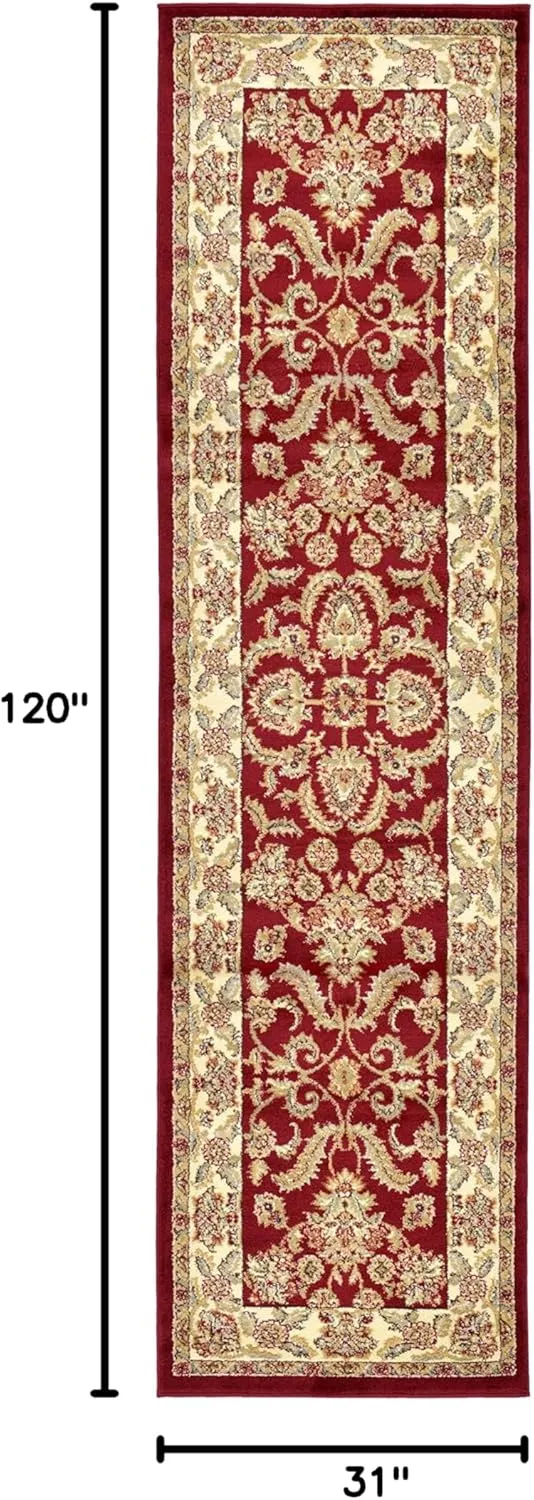 Unique Loom Voyage Collection Traditional Oriental Classic Intricate Design Area Rug (2' 7 x 10' 0 Runner, Red/Tan)