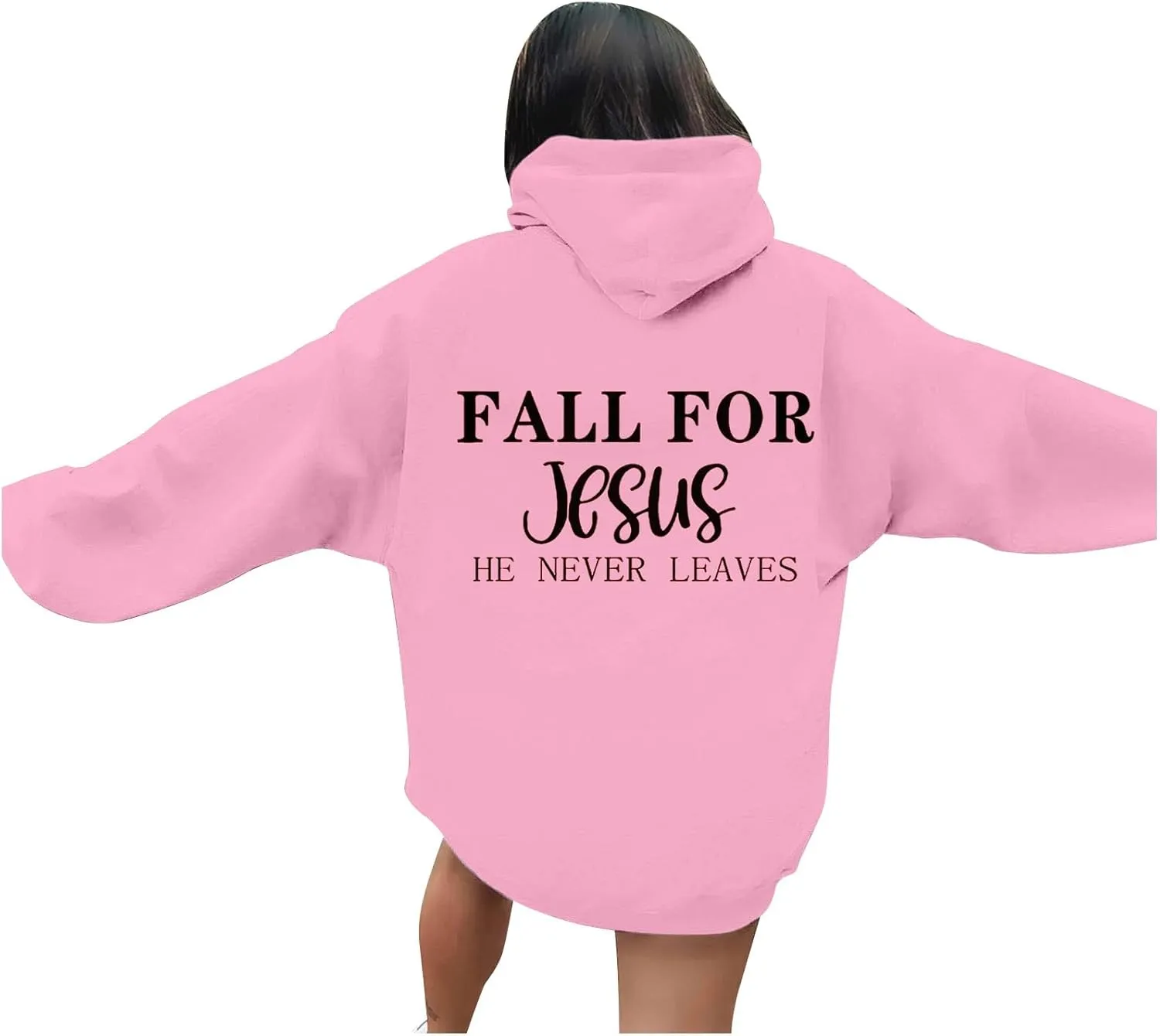 Unisex Casual Inspirational Jesus Saves Hoodie Crew Neck Religious Faithful Shirt Long Sleeve Fashion Religious God