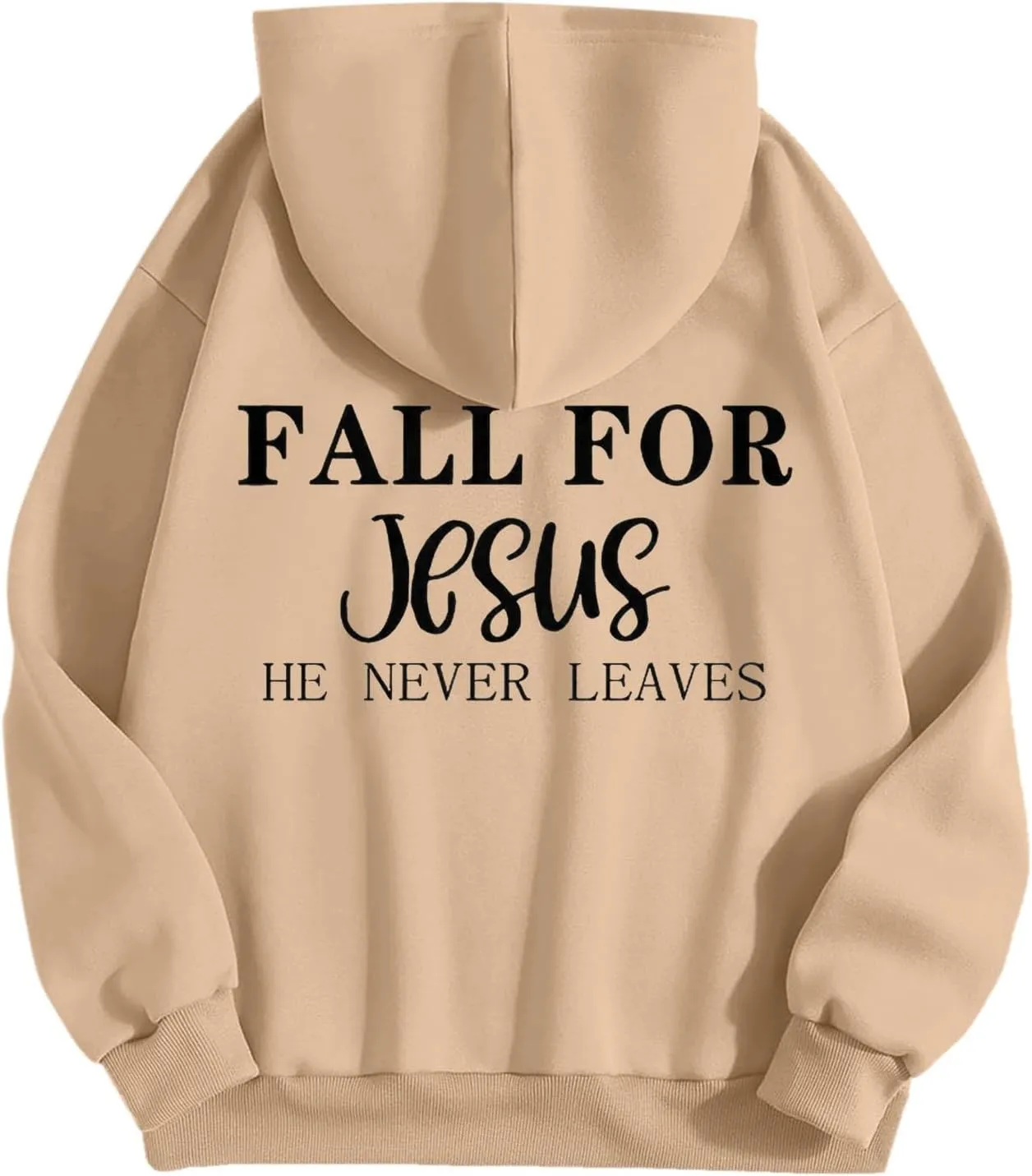 Unisex Casual Inspirational Jesus Saves Hoodie Crew Neck Religious Faithful Shirt Long Sleeve Fashion Religious God