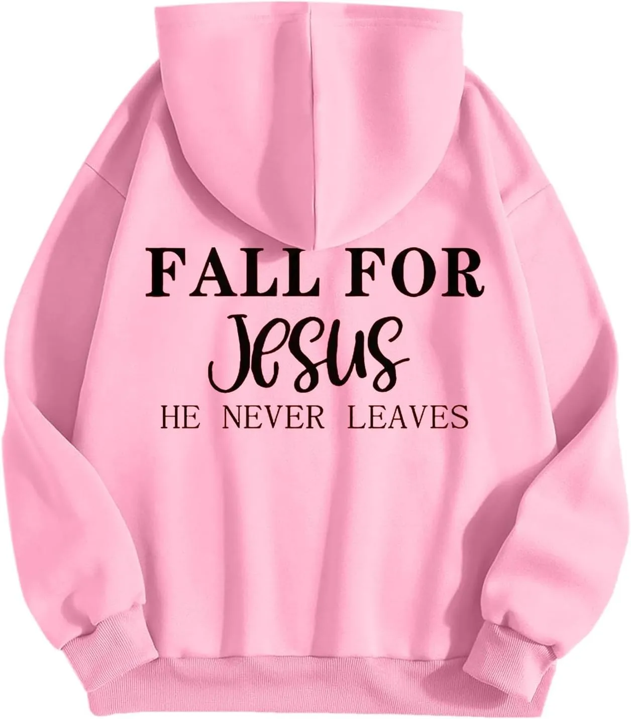Unisex Casual Inspirational Jesus Saves Hoodie Crew Neck Religious Faithful Shirt Long Sleeve Fashion Religious God