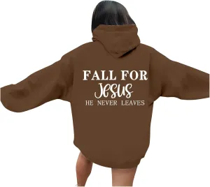 Unisex Casual Inspirational Jesus Saves Hoodie Crew Neck Religious Faithful Shirt Long Sleeve Fashion Religious God