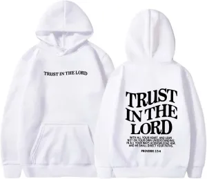 Unisex Christian Hoodies Trust In The Lord Jesus Hoodie Cross Sweatshirt Letter Graphic Christian Faith Hoodies Funny