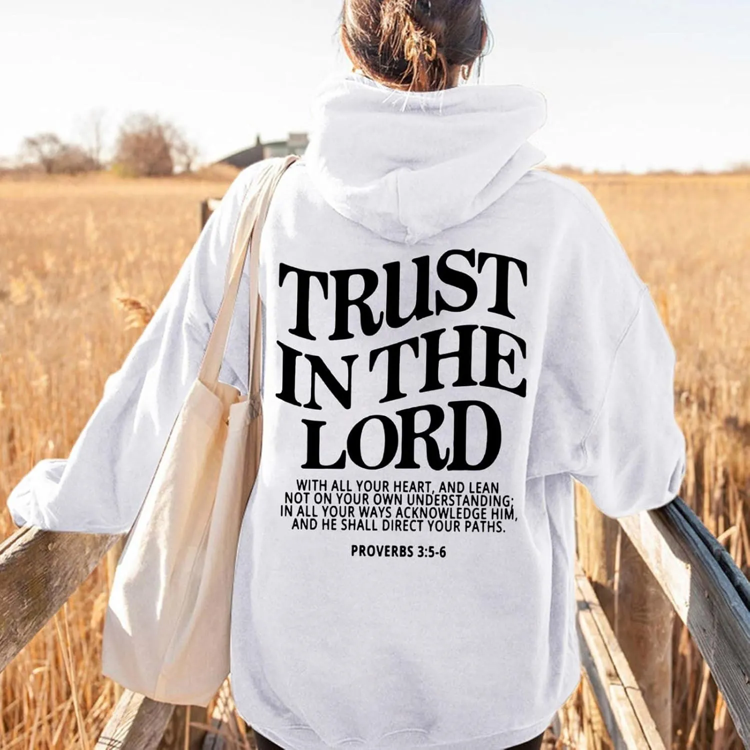 Unisex Christian Hoodies Trust In The Lord Jesus Hoodie Cross Sweatshirt Letter Graphic Christian Faith Hoodies Funny