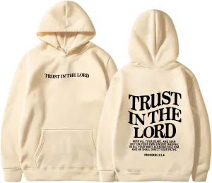 Unisex Christian Hoodies Trust In The Lord Jesus Hoodie Cross Sweatshirt Letter Graphic Christian Faith Hoodies Funny