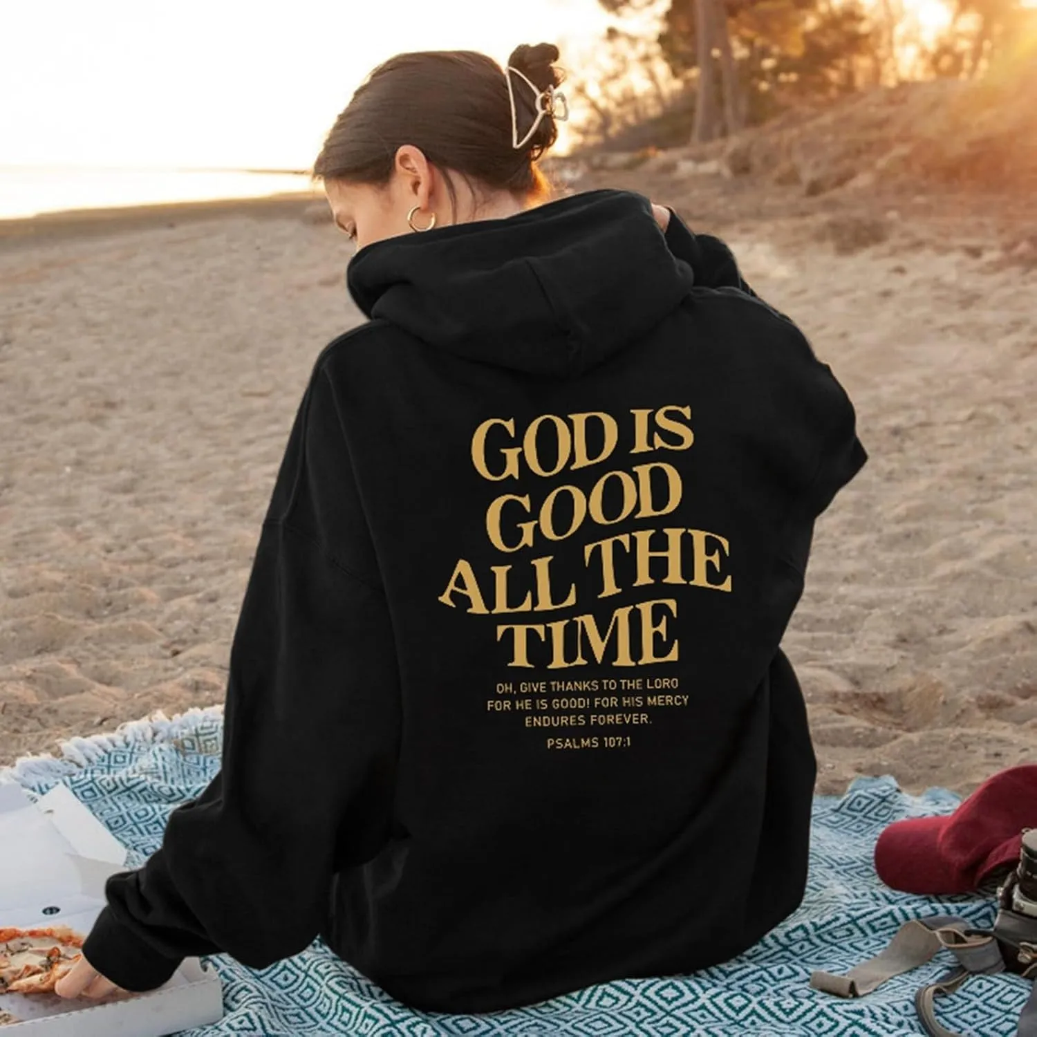Unisex Christian Hoodies Trust In The Lord Jesus Hoodie Cross Sweatshirt Letter Graphic Christian Faith Hoodies Funny