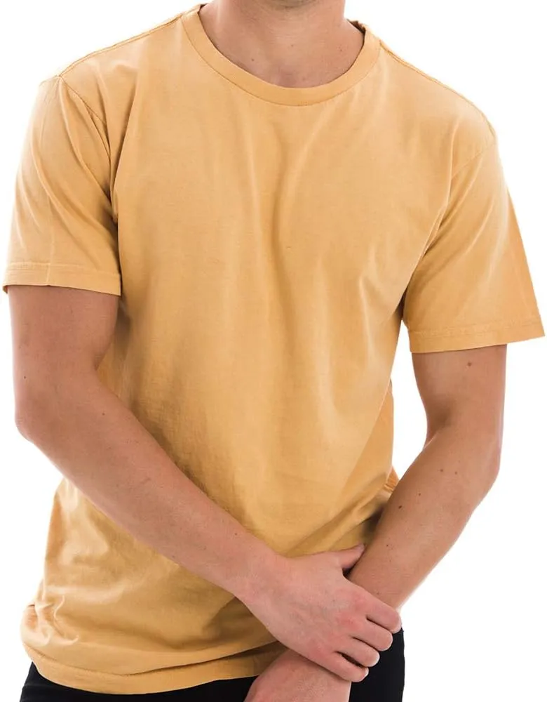 Unisex Ring Spun Cotton Vintage Short Sleeve Crewneck Tee Shirt