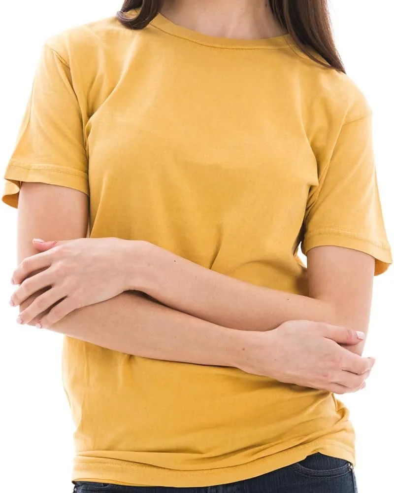 Unisex Ring Spun Cotton Vintage Short Sleeve Crewneck Tee Shirt