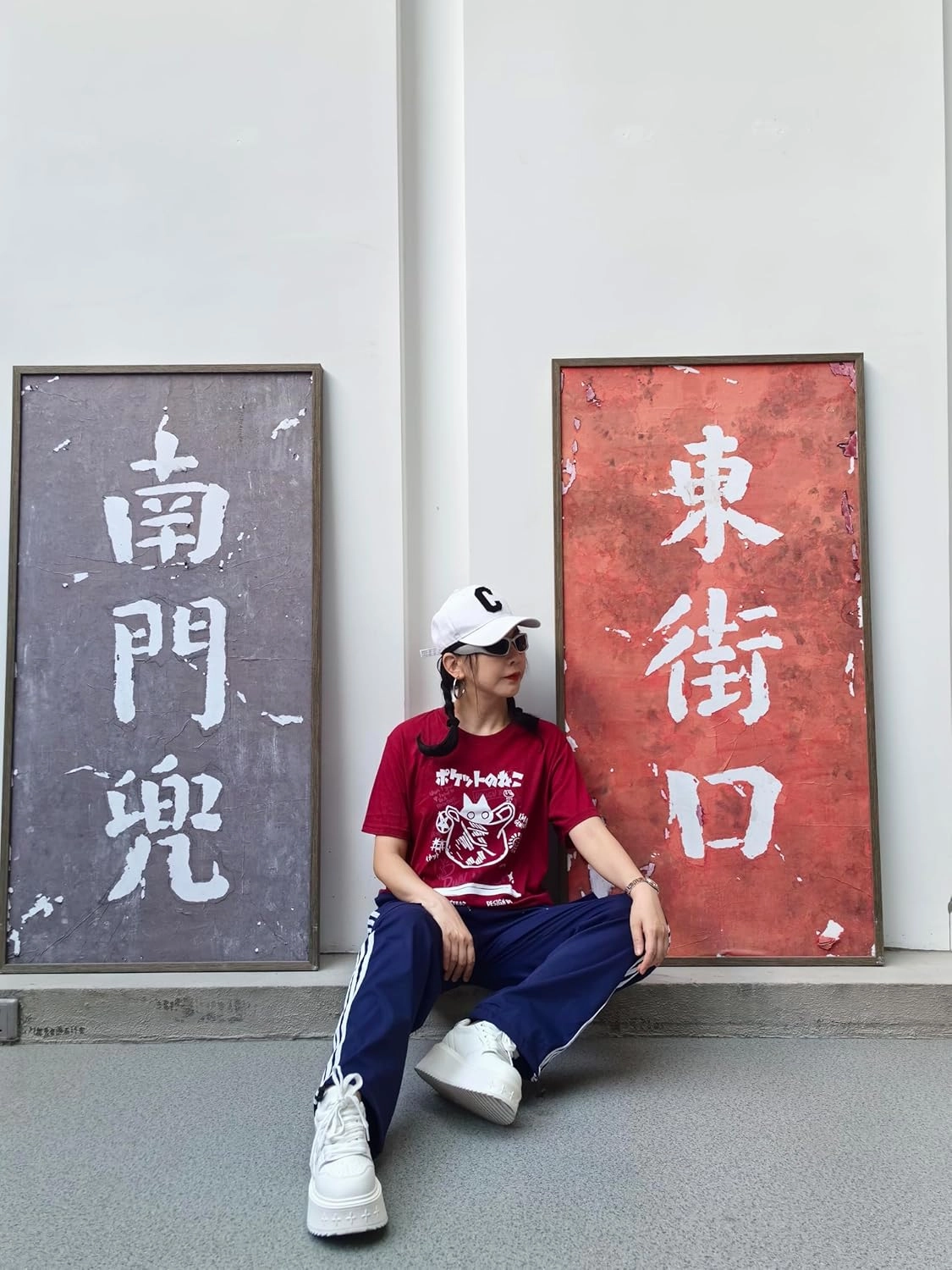 Unisex Cartoon T-Shirts Harajuku Kawaii Cat Letter Printed Short Sleeve Tees Couple Loose Clothes Y2K Tops