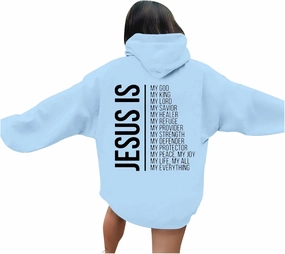 Unisex Letter Bible Verse Jesus Hoodie Hooded Spirit Oversized Fashion Faith Over Fear Christian Hoodies Casual Cross with Hood Crew Neck Religious Sayings Shirt for Women Faith Hoodie
