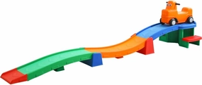 Up & Down Roller Coaster Toys for Toddlers Push Car Outdoor Playset with Farther & Faster Track Expansion Pack