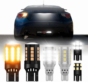 USR Amber Turn Signal & White Reverse Backup & White License Plate LED Bulbs Canbus Error Free - 6 Pieces Combo UPGRADE Compatible with 2013-2016 Subaru BRZ Tail Lights (Fits Factory Tail Lamps)