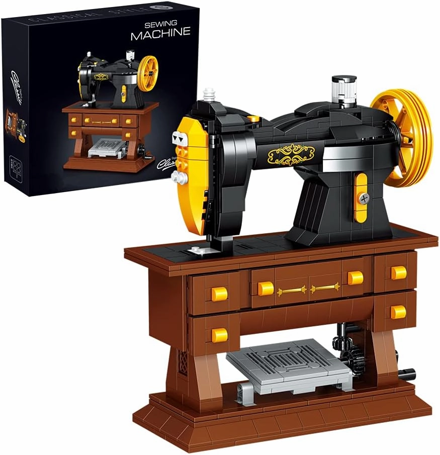Uvini Adult Building Set, Classic Retro Series, Adult Building Set, Construction Brick Set Best Gift for Adult, Teens, Collectible Model to Build, Sewing Machine 633pcs