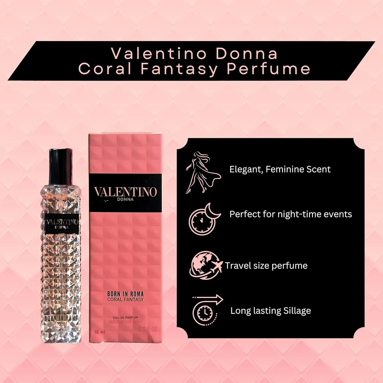 Valentino Donna Born in Roma Coral Fantasy for Women EDP Spray 0.5 Ounce