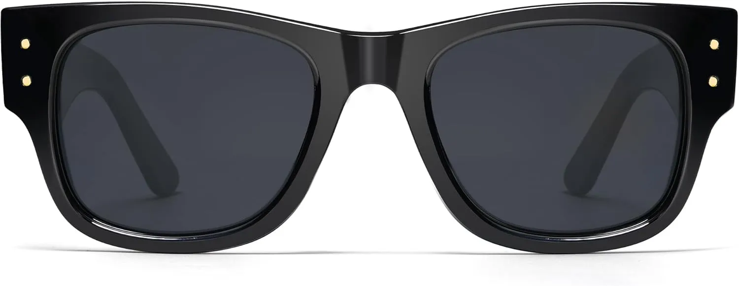 VANLINKER Classic Polarized Thick Square Sunglasses for Men Women Trendy Polarized Shades Gafas De Sol Hombre VL9776