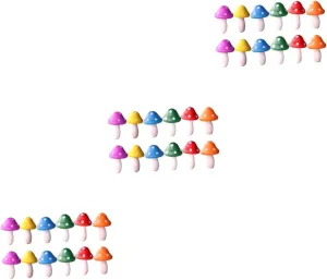 VANZACK 36pcs Mini Mushroom Ornaments Wood Miniature Decor for Dollhouses and Home Accessories Cute Mushroom Sculptures for Boys and Girls and
