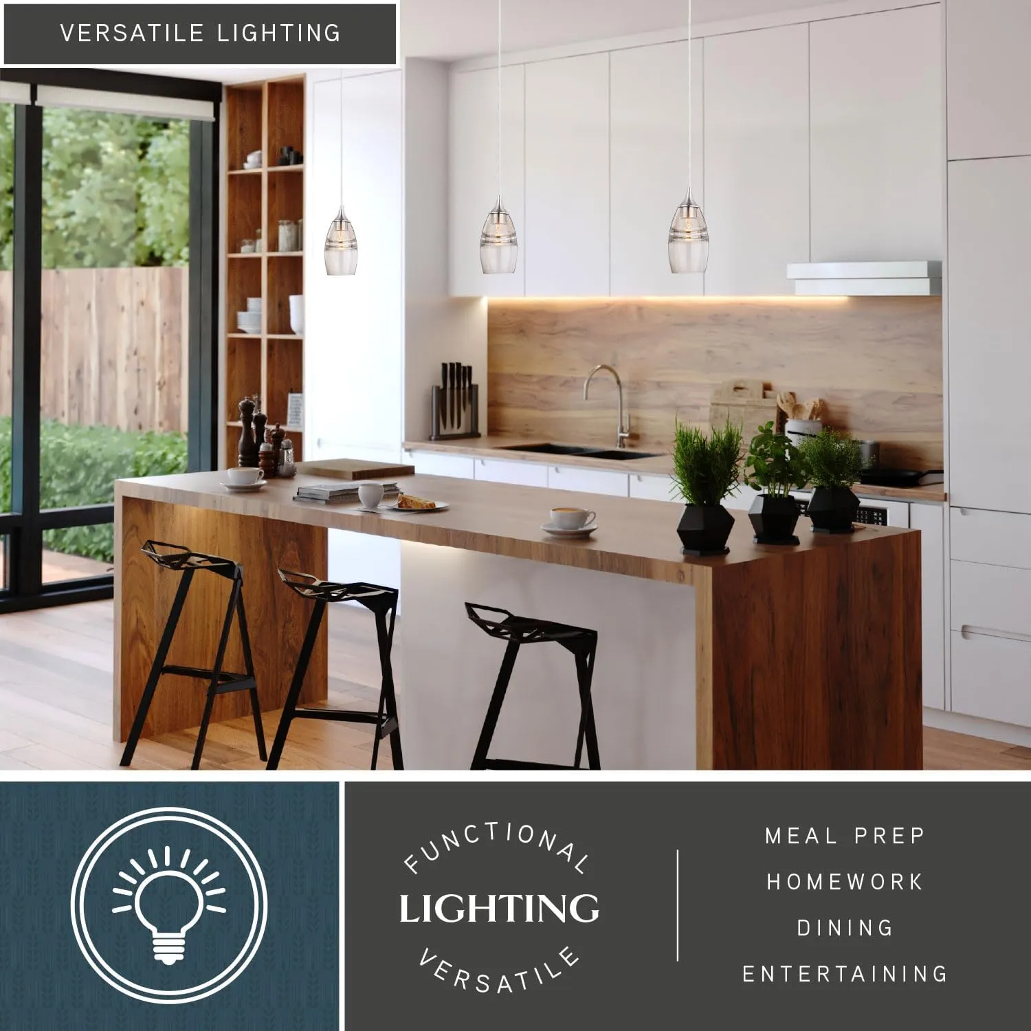 VAXCEL Milano Satin Nickel Mini Pendant Ceiling Light Amber Fog Glass