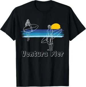 Ventura Pier Surfing Beach Surf Guy Girl T-Shirt