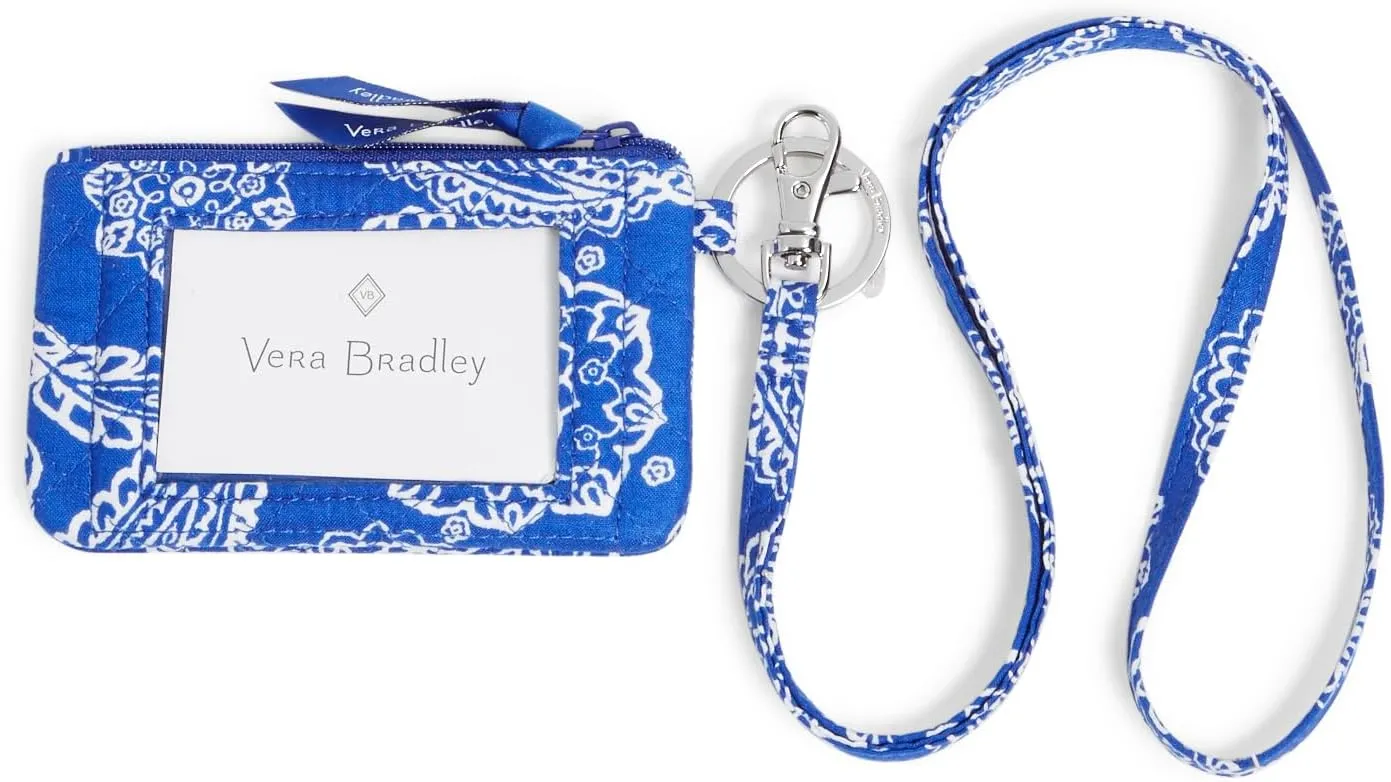 Vera Bradley Cotton Zip Id Lanyard