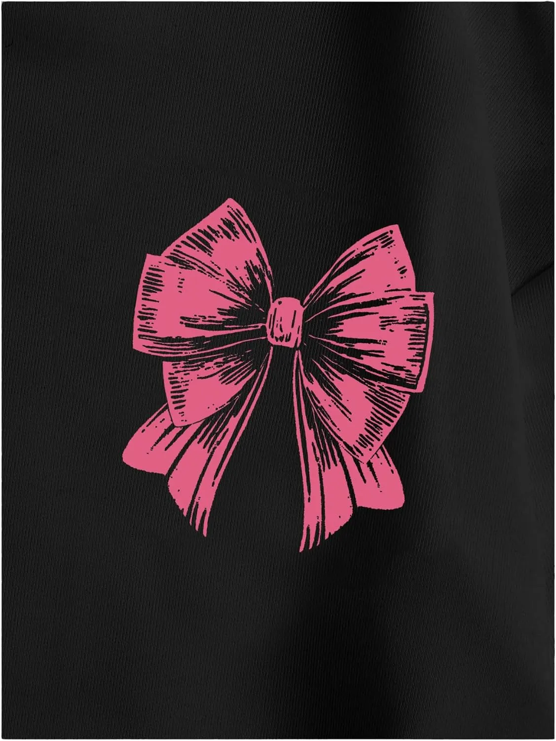 Verdusa Girl's Bow Letter Graphic Hoodie Lightweight Sweatshirts Cute Long Sleeve Pullover Top