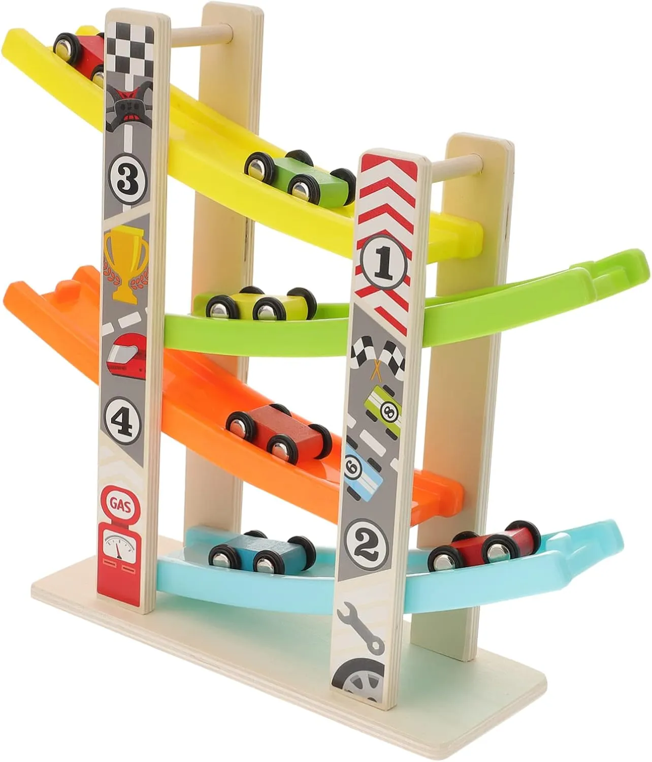 VICASKY 1Set Race Track with Multi Gliding Car Ramp Educational Present for Enhances Creativity and Hand Eye Coordination for Birthdays and Holidays