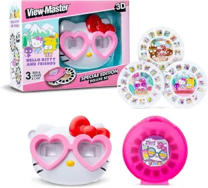 View Master - Hello Kitty Deluxe View Finder Set - Reel Viewer for Kids, Adults, Classic Game, Retro Toy, Kawaii, Nostalgic Gift, View Finder Toys, Learning Toy, Ages 3 