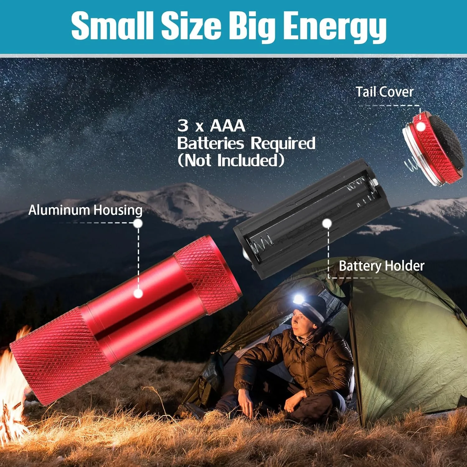 VIHOSE 48 Pcs Mini Flashlights Bulk, Bright Aluminum Handheld Flash Light with Lanyard, Small LED Flashlights for Kids Night Reading Emergency Hurricane Camping Hiking Party Favors(Multicolor)