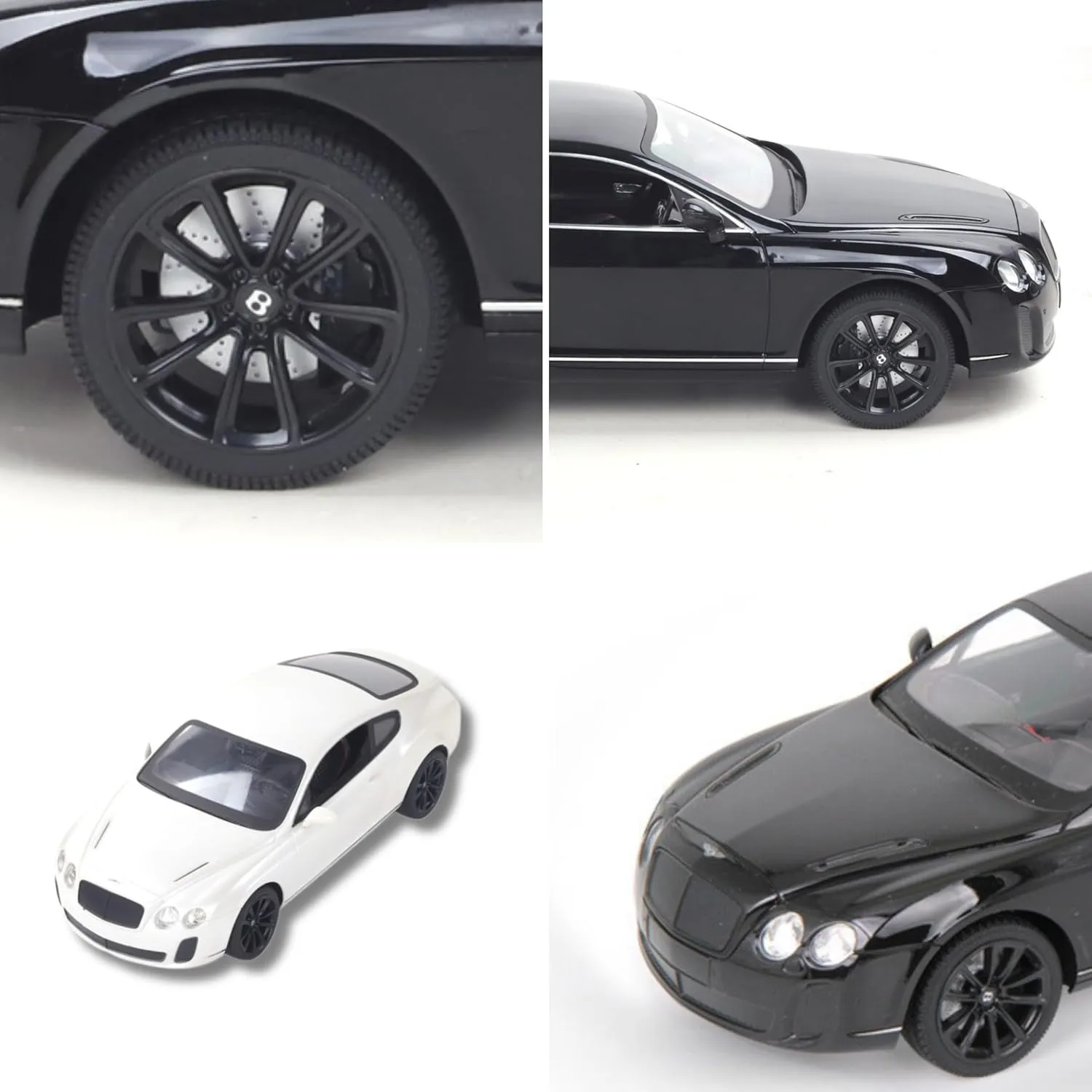 Vinie Remote Control Car for Boys, RC Cars Bentley GT Supersport, 1:14 Scale Officially Licensed Kids Toys, Drift Car with Cool Led Lights, 4 5 6 7 8 9 10 11 12 Year Old Boy Birthday Gift (Black)