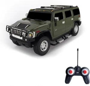 Vinie Remote Control Car for Boys, RC Cars Hummer H2, 1:24 Scale Officially Licensed Kids Toys, Drift Car with Cool Led Lights, 4 5 6 7 8 9 10 11 12 Year Old Boy Birthday Gift (Army Green)