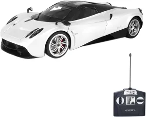 Vinie Remote Control Car for Boys, RC Cars Pagani Huayra, 1:14 Scale Officially Licensed Kids Toys, Drift Car with Cool Led Lights, 4 5 6 7 8 9 10 11 12 Year Old Boy Birthday Gift (White)