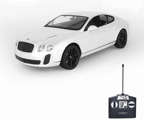 Vinie Remote Control Car for Boys, RC Cars Bentley GT Supersport, 1:14 Scale Officially Licensed Kids Toys, Drift Car with Cool Led Lights, 4 5 6 7 8 9 10 11 12 Year Old Boy Birthday Gift (White)