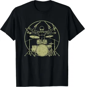 Vintage UFO Alien Drummer T-Shirt