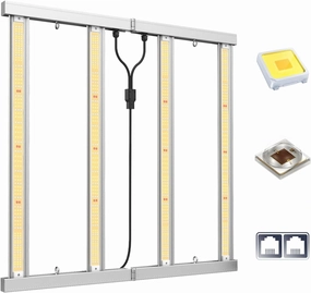 VIPARSPECTRA KS3000 LED Grow Light 320 watt with Samsung LM301H Diodes, Uniform PPFD Dimmable Daisy Chain 4 Bars Grow Lights for Indoor Plants Full Spectrum Plant Growing Lamps in 3x3 Grow Tent