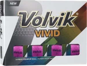 Volvik Vivid Golf Balls - Matte Purple