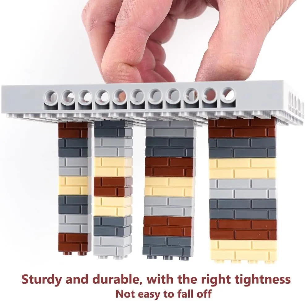 Wall Classic Bricks Parts and Pieces: 340 PCS Masonry Profile Accessories Building Block Sets(Mix)