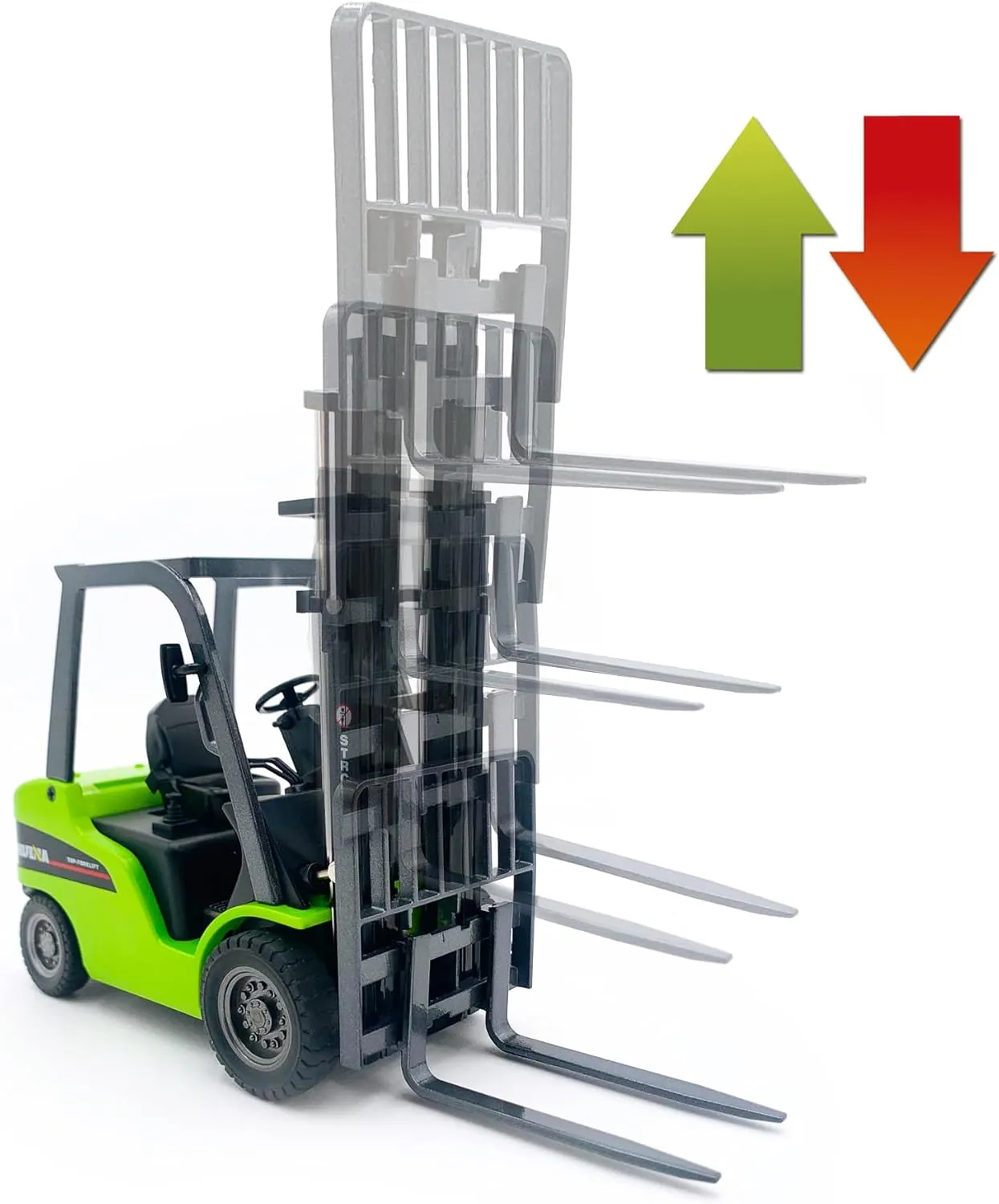 Warehouse Truck Vehicle Toy - Forklift Construction Toys for Kids, 1:50 Scale, Heavy Metal (Green)