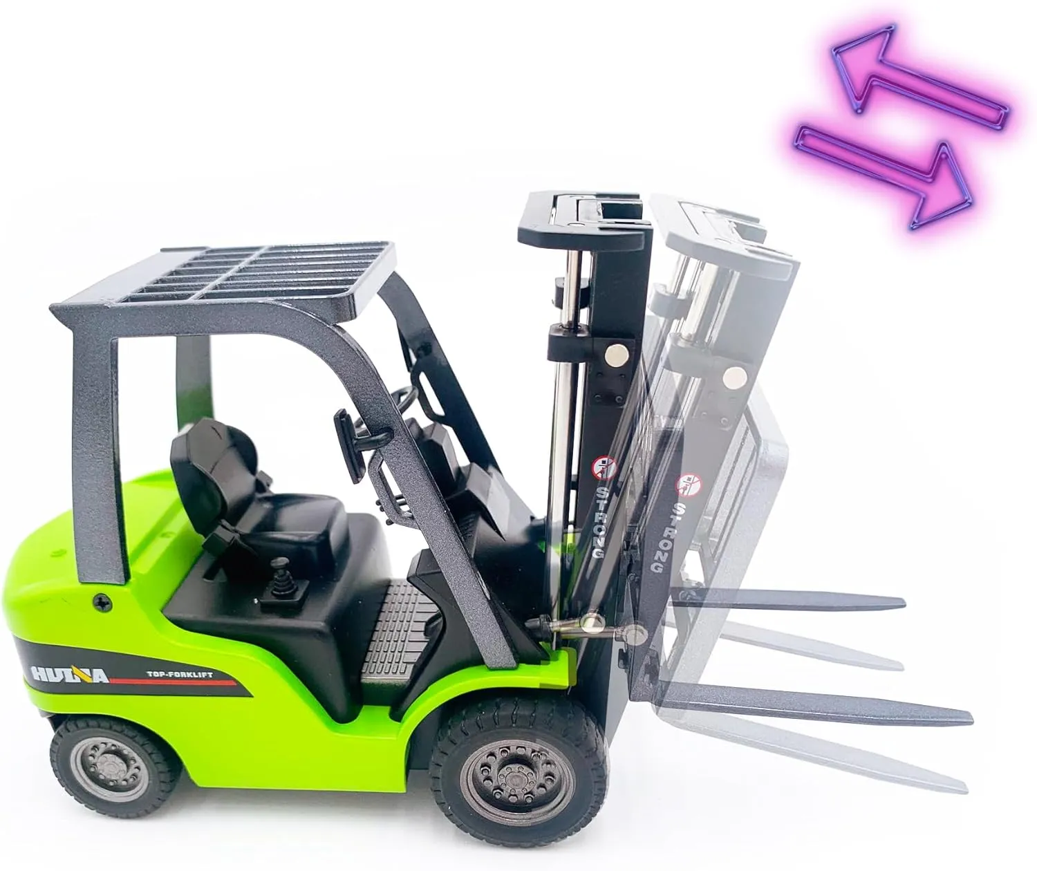 Warehouse Truck Vehicle Toy - Forklift Construction Toys for Kids, 1:50 Scale, Heavy Metal (Green)