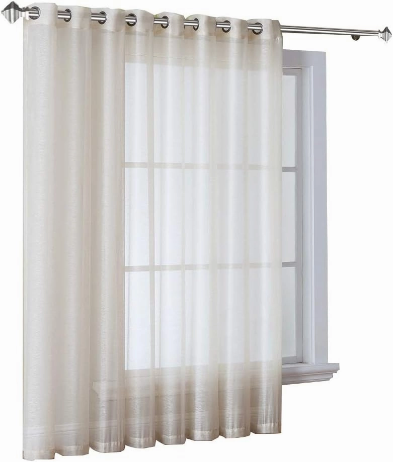 Warm Home Designs 1 Extra-Wide Light Beige Sheer Patio Curtain Panel 102 x 96 Inch Long with Grommets. Designed as Patio Door, Sliding Glass Door, or Room Divider Drape - K Light Beige Patio 96"