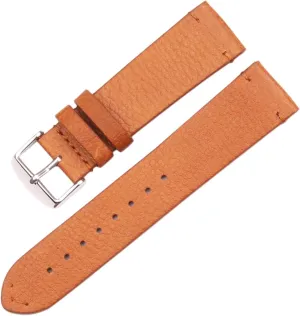 Watchband vintage strap dark brown smooth watch with 18mm 20mm 22mm strap with stainless steel pin buckle