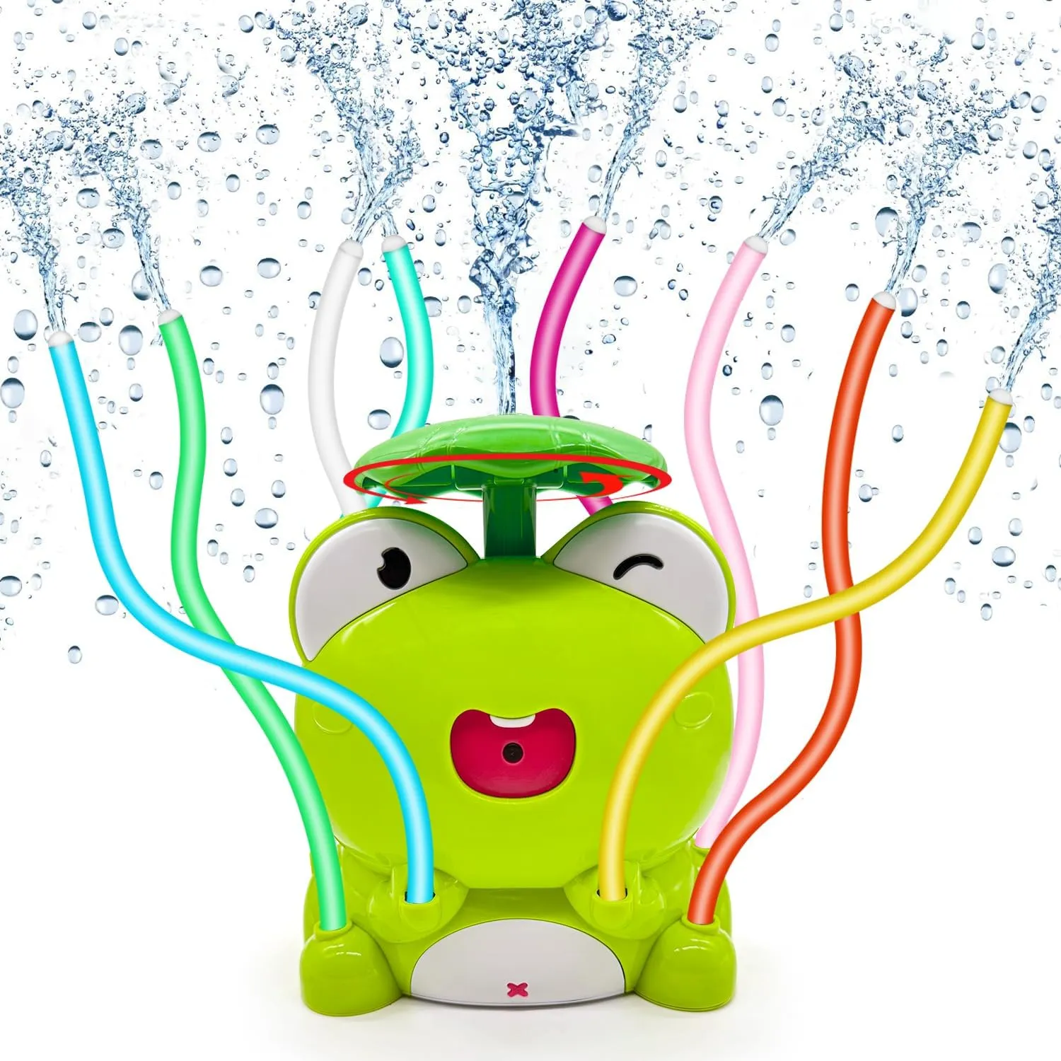 Water Spray Sprinkler for Kids and Toddlers, Summer Outside Toys Backyard Lawn Games with 8 Wiggle Tubes, Attaches Garden Water Hose Outdoor Play Outside Toys for Ages 3  Boys Girls Gift